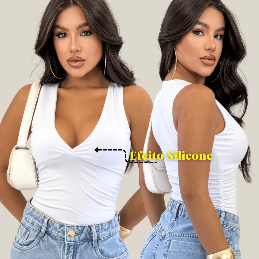 Blusa Feminina Efeito Silicone | Não Cai | Modela o Busto | Verão