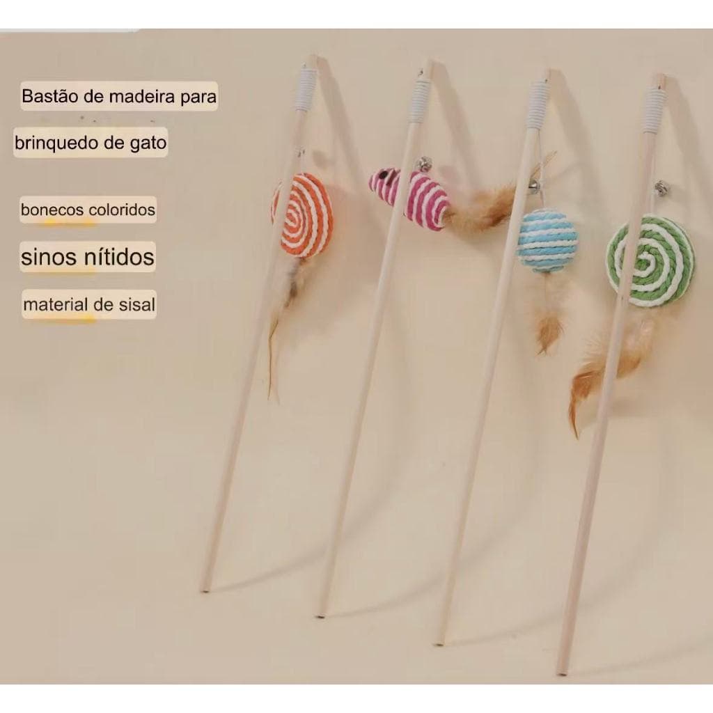 variedade brinquedo Varinha para Gatos divertido colorido pet shop Cat toys gato