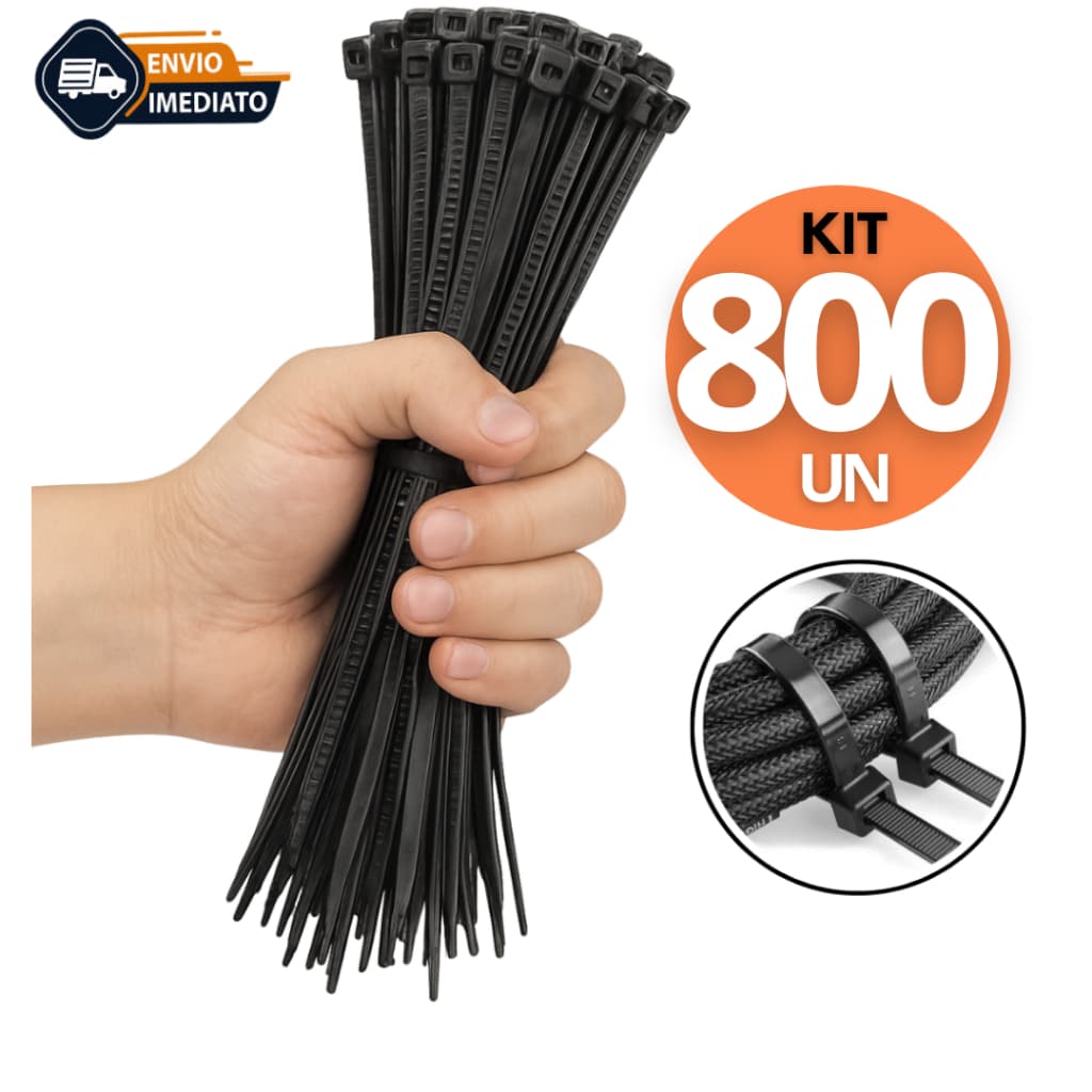 Abraçadeiras de Nylon 30cm Enforca Gato Cinta Abraçadeira Plástica Alta Resistência Fita Hellerman