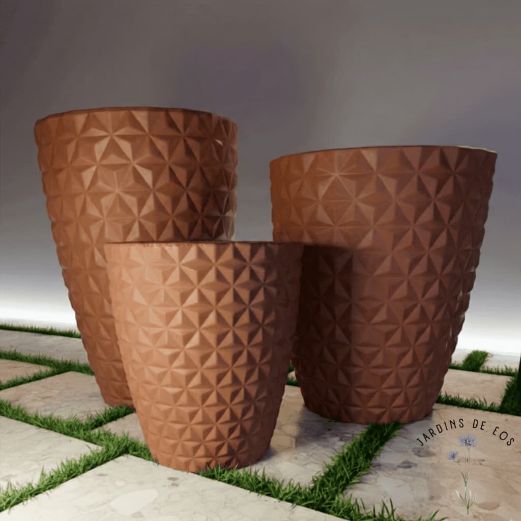 Kit Vasos De Planta Polietileno Resistente Sol Chuva Jardins de Eos