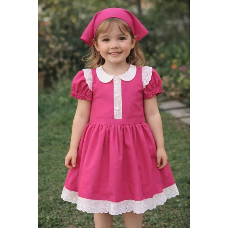 fantasia infantil vestido da marcha e o urso ( acompanha lenço )