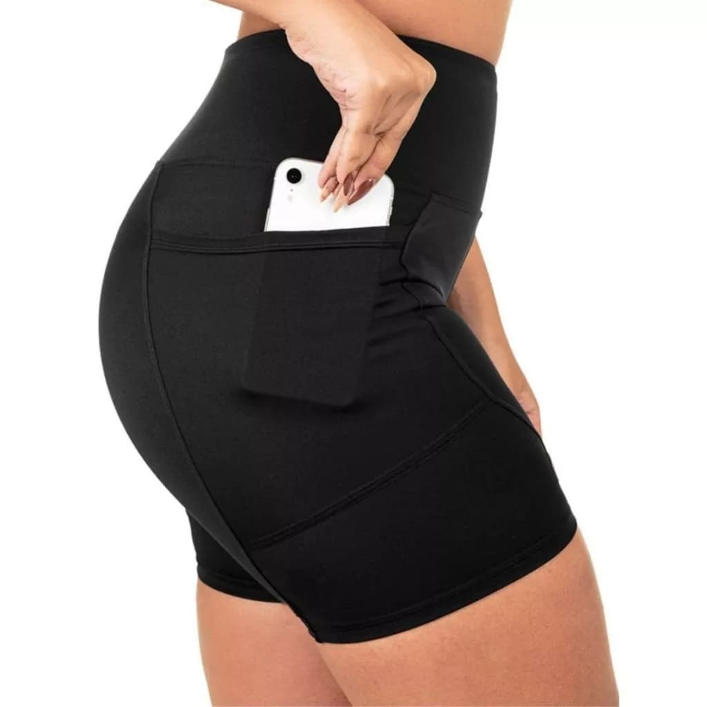 Short  Ciclista Feminina Academia Com Bolso Lateral Conforto E Segurança para treino e ginastica