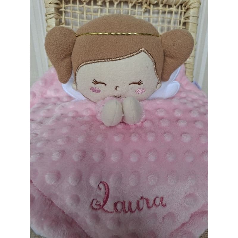 Naninha Anjinha personalizada bordada com nome do bebê