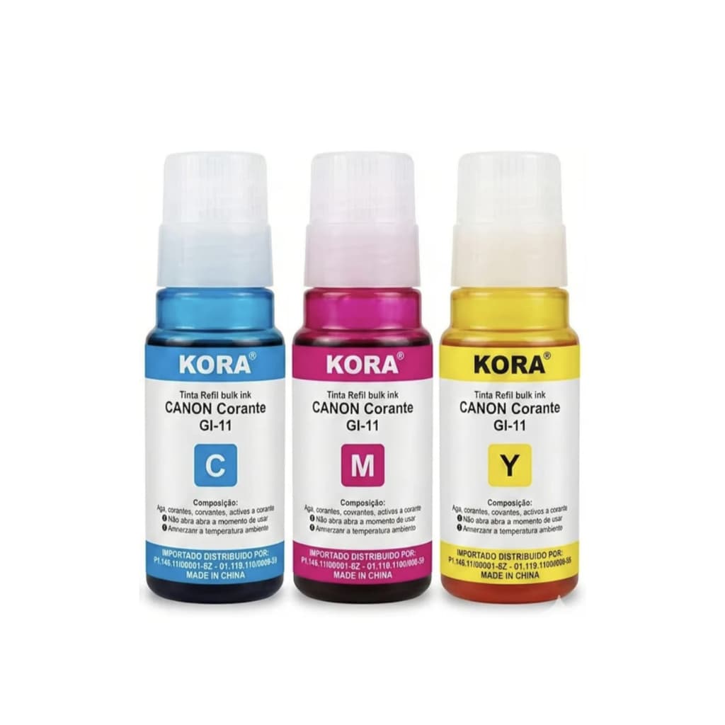 Kit 3 Tinta Coloridas Canon G3160 G2160 G3170 G3060 Gi-11
