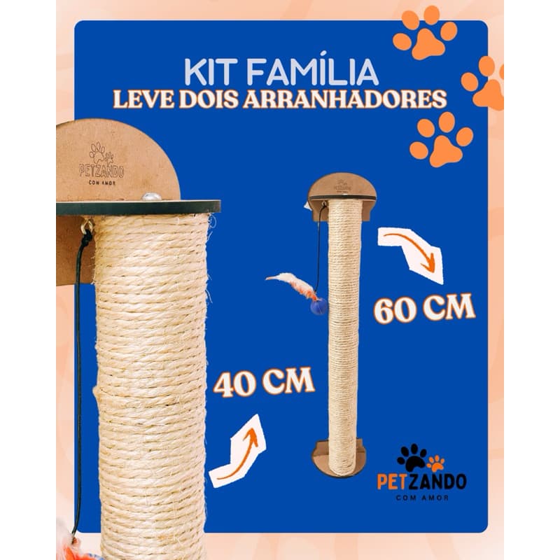Kit 2 Arranhadores de Parede para Gatos Ativos – Adeus Sofá Rasgado! O Preferido dos Gatos Sapecas