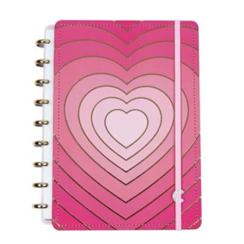 Caderno Inteligente Médio Golden Love 80 fls. 190 mm x 255 mm - Caderno Inteligente