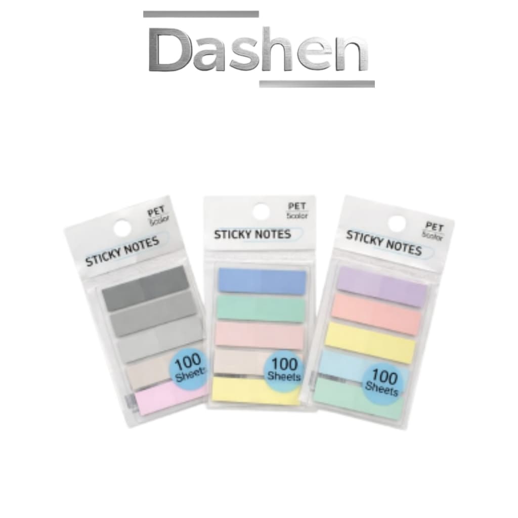 Kit Marcador de Texto Adesivo Transparente PET 5 Cores Escolar Aesthetic