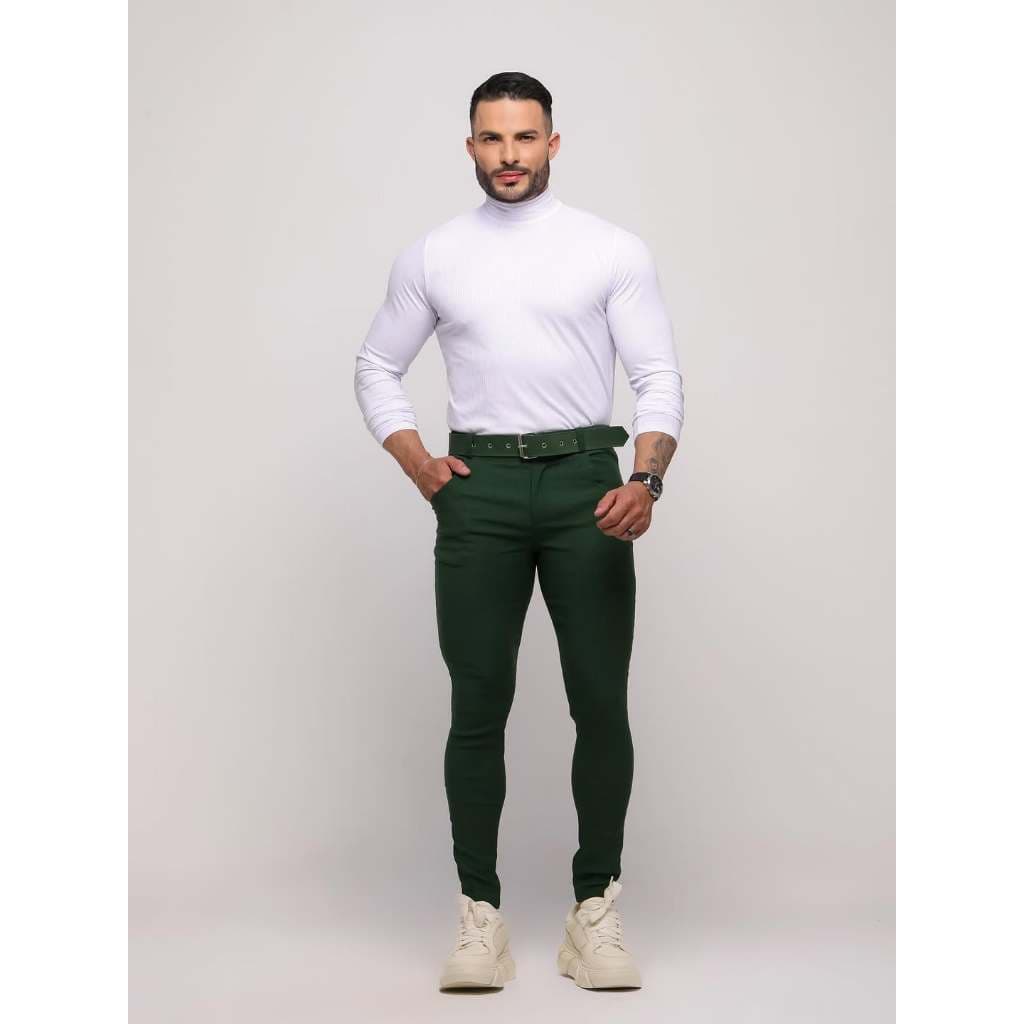 Blusa de Frio Masculina Cacharrel Toque de Algodão Manga Longa Gola Alta