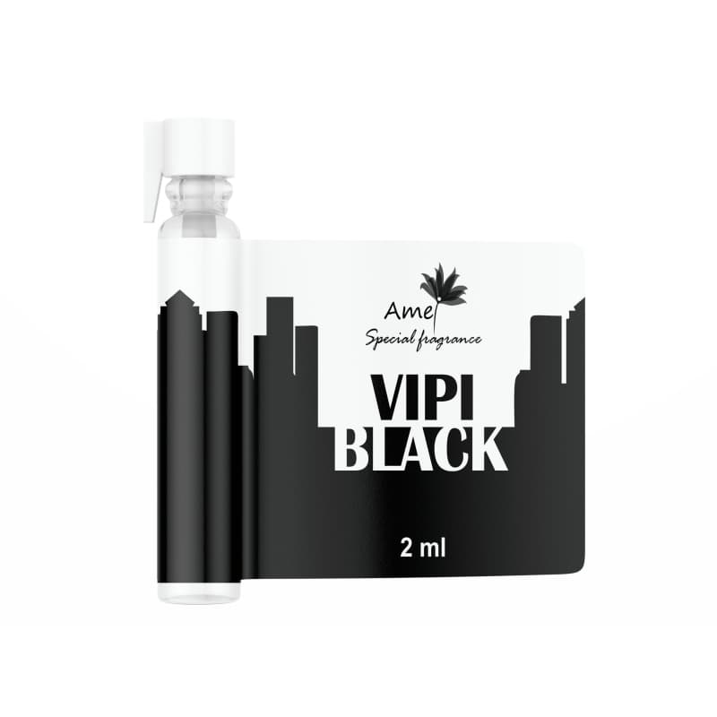 Vipi Black Perfume Masculino Amei Cosméticos 2ml Alta Fixação Essência Importada Parfum