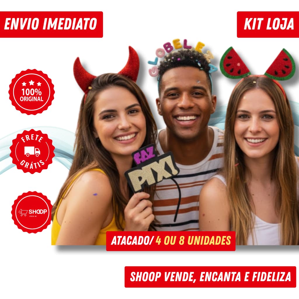 Loja - Tiaras Carnaval 2026 | Fantasia, Festa, Atacado - 4 ou 8 Unidades