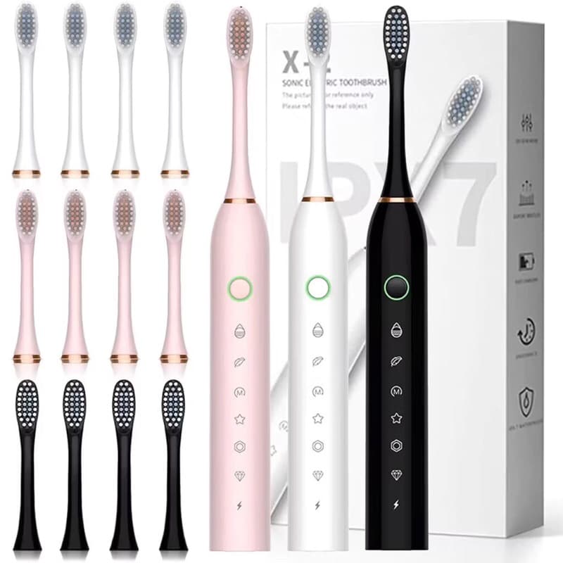 🦷 Escova de Dente Elétrica Sonic X7 – Recarregável e à Prova D’água