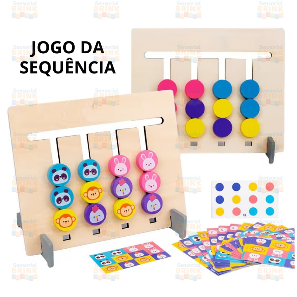Jogo Sequência Animais e Cores -  Tabuleiro Interativo - Atividade Pedagógica