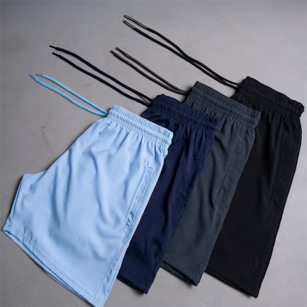 KIT Com 03 Bermudas longa short grande para homem academia corrida bermuda tactel  molinho