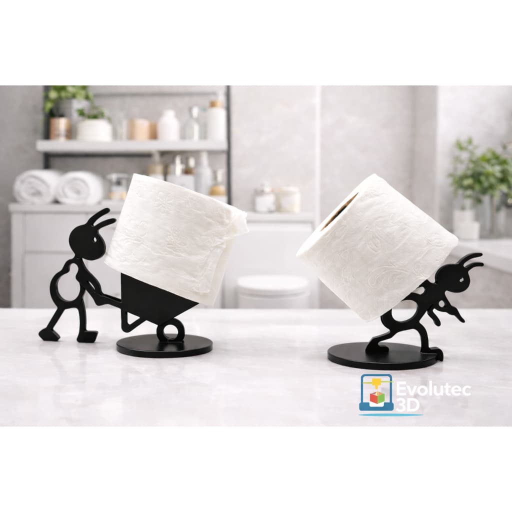 Suporte para Papel Higiênico com Design Criativo de Formiguinhas Banheiro Decoração