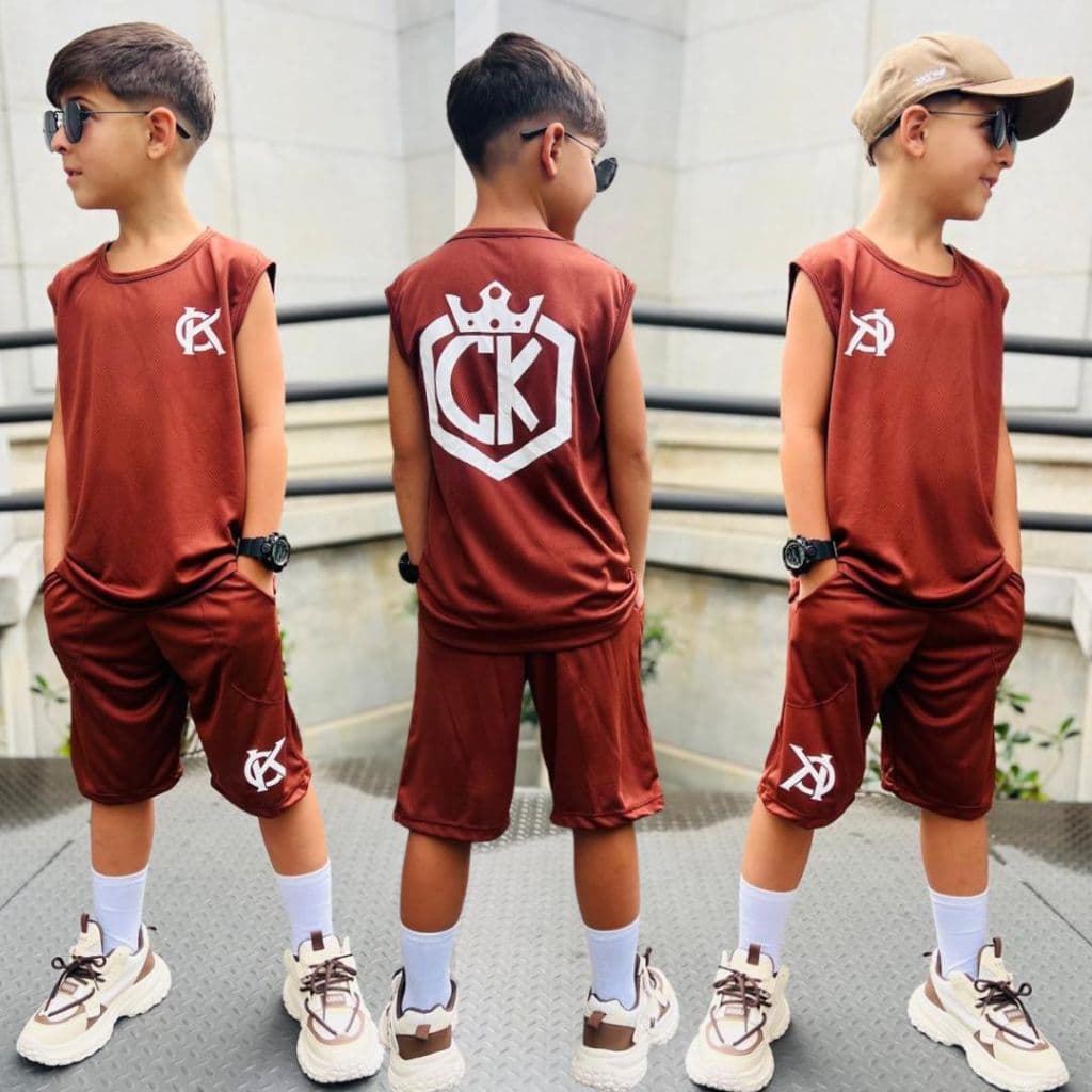 Conjunto infantil Menino Juvenil Lançamento Camiseta e Bermuda Roupa Masculina Veste Do 2 ao 12 anos