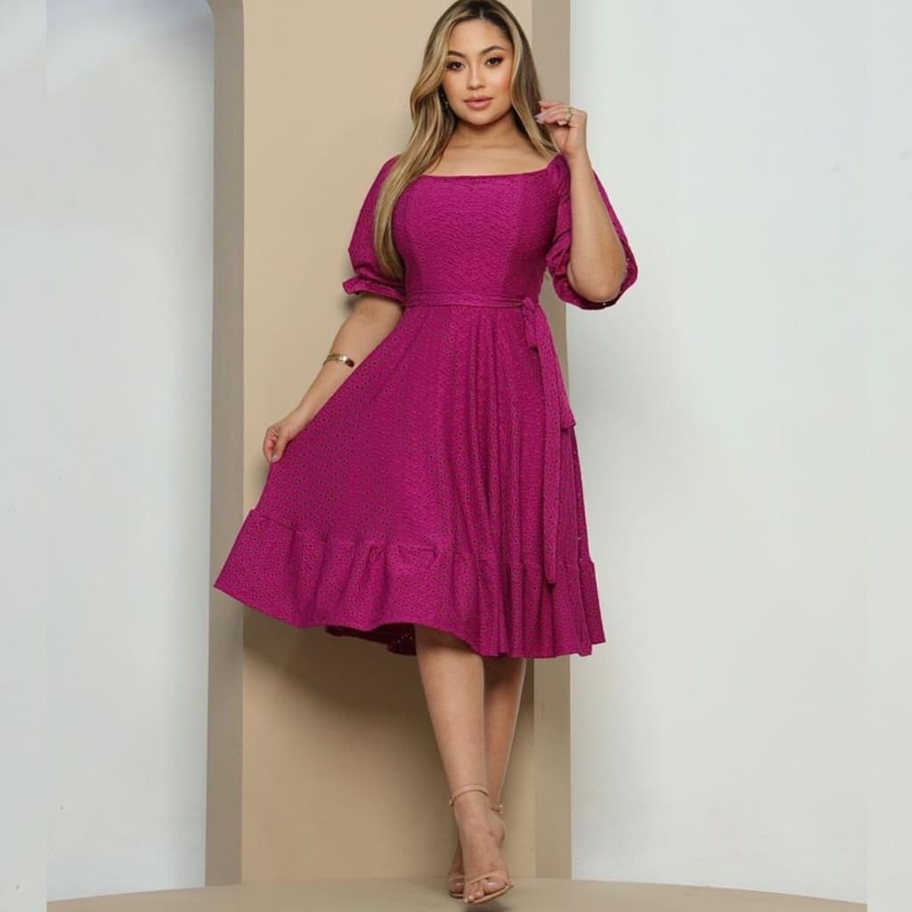 Vestido Lase Malha Colorido Promoçao