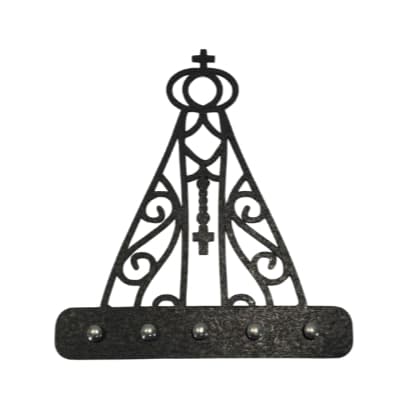 Porta chaves Nossa Senhora Aparecida MDF preto