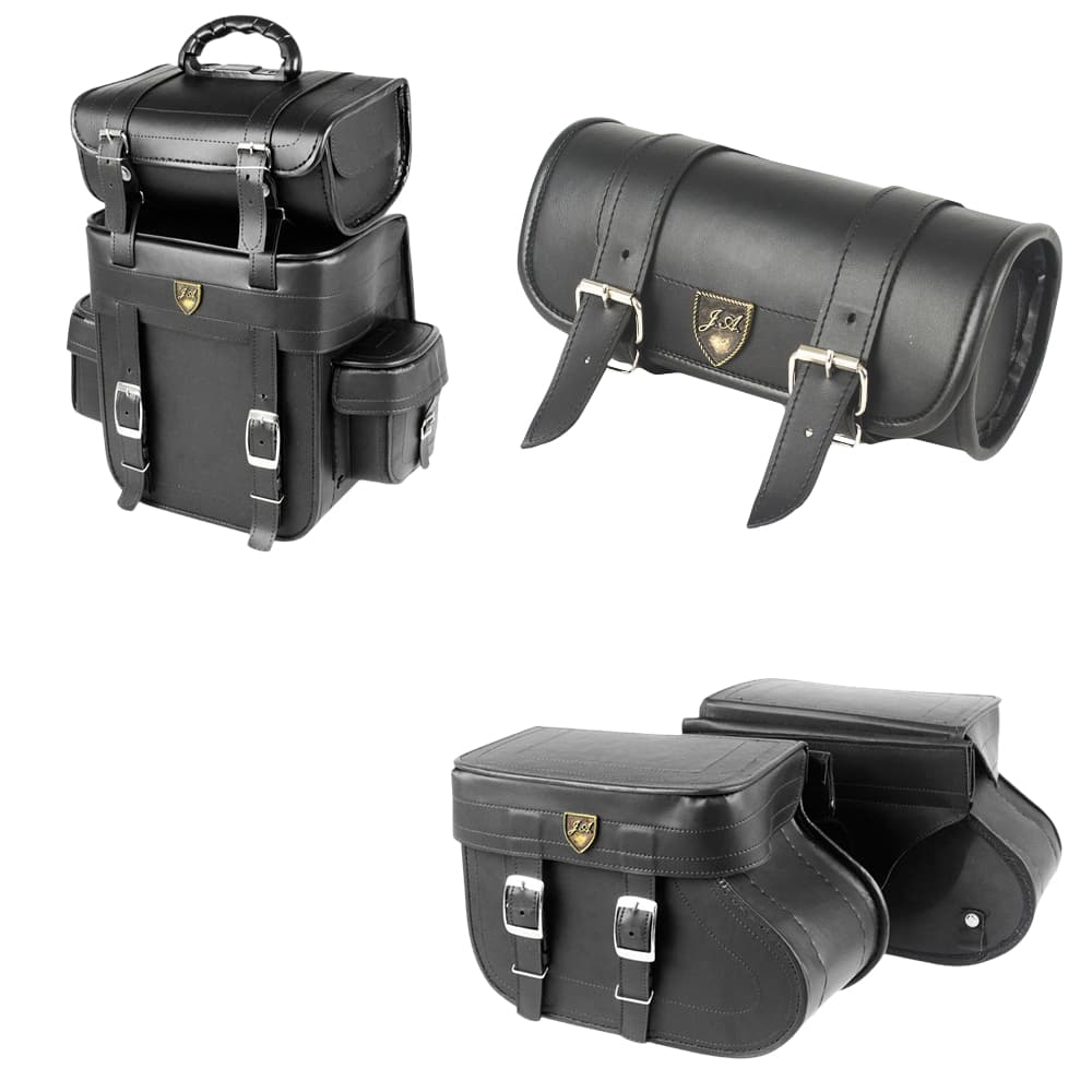 kit de alforge com alforge lateral 18 litros mais bolsa de 25 litros com porta ferramenta GRATISas