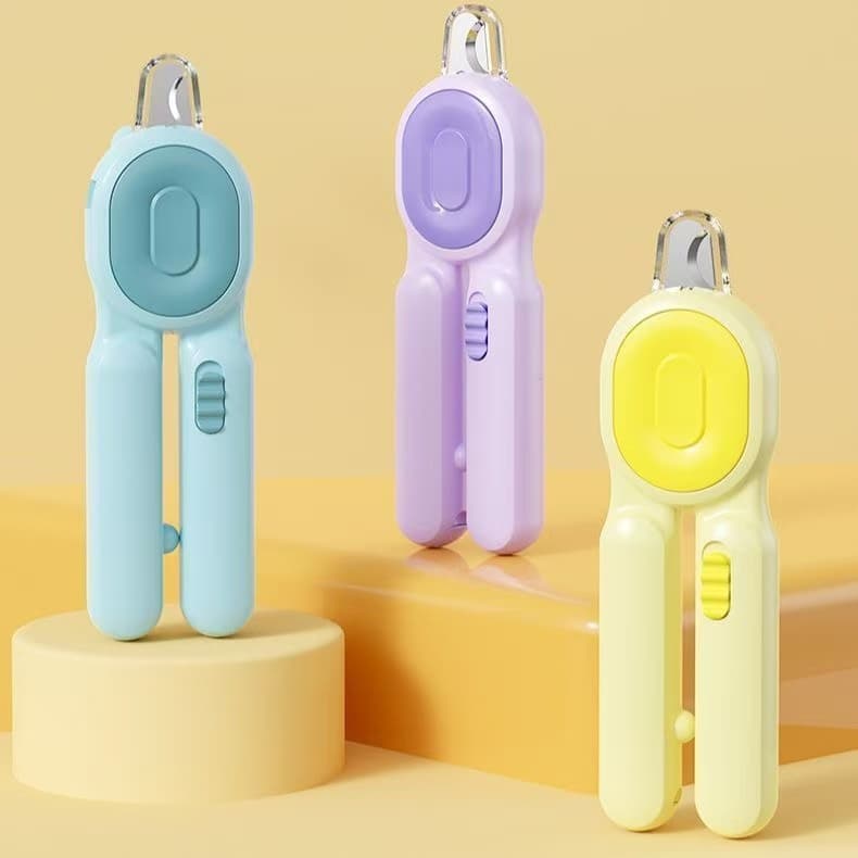 Cortador de Unhas Para Cães e Gatos Pet Kit Alicate e Lixa Com Led e Tesoura Completa