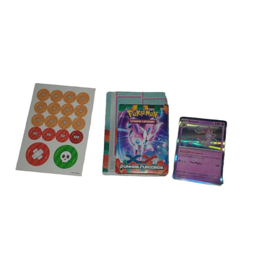 Deck Pokémon TCG Sylveon Pronto para Jogar + Arena e Contadores (60 Cartas)