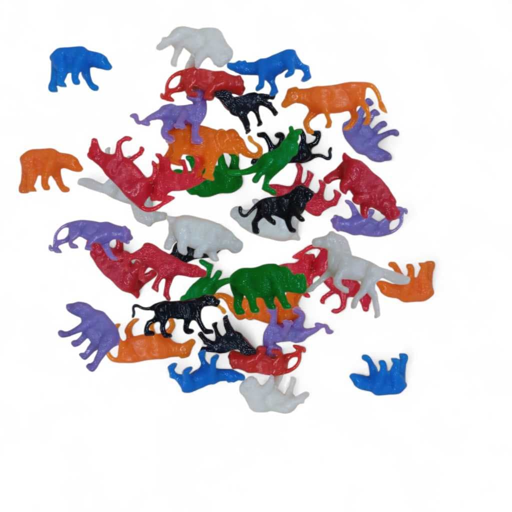 Kit 50 Animais Selvagens Bichos Zoológico Brinquedo Lembrancinha Festa Aniversário Maquete Prenda- Envio Rápido