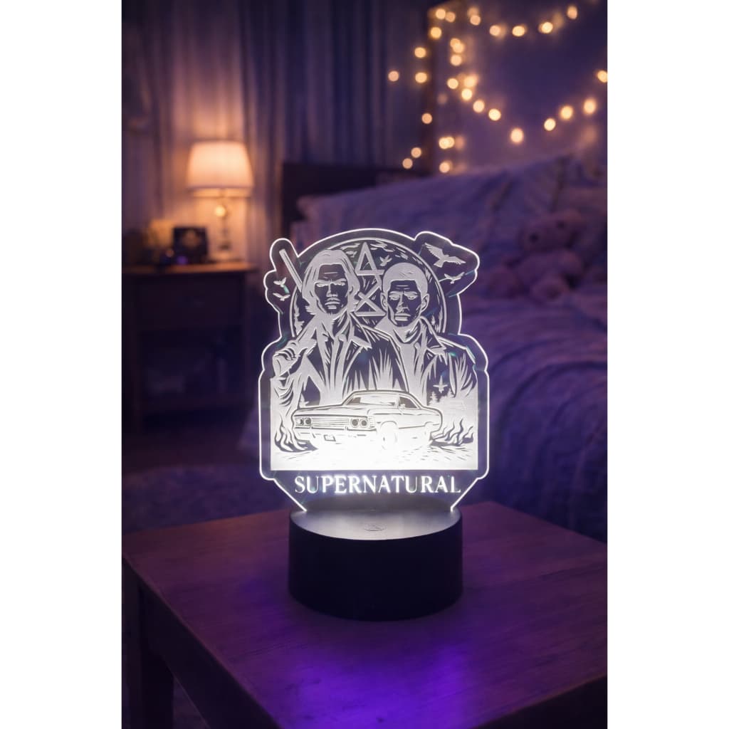 Luminária LED 3D de Mesa /Decoração luz noturna Supernatural