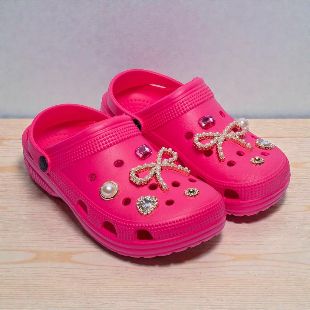 Chinelo Sandália Babuche Luxo Com Enfeites Laço Brilhante