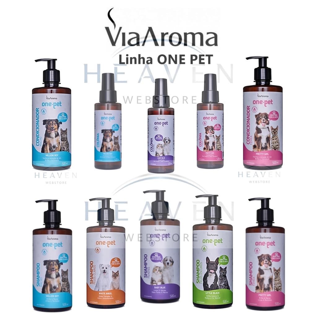 Shampoo Condicionador Perfume Cão e Gato One Pet Via Aroma - Escolha o que deseja