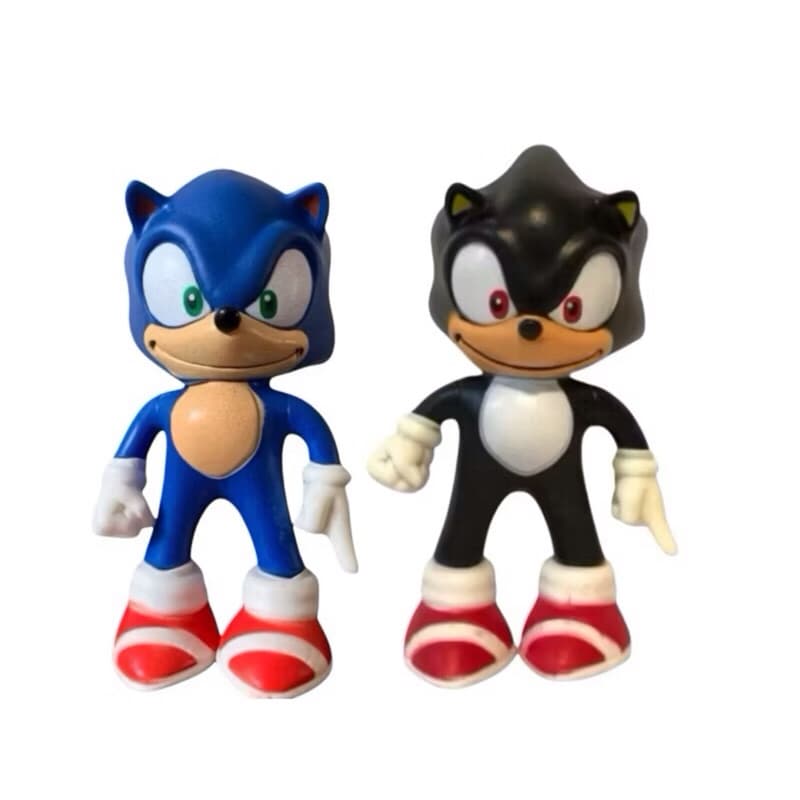 Kit 2 Boneco Sonic (azul e preto