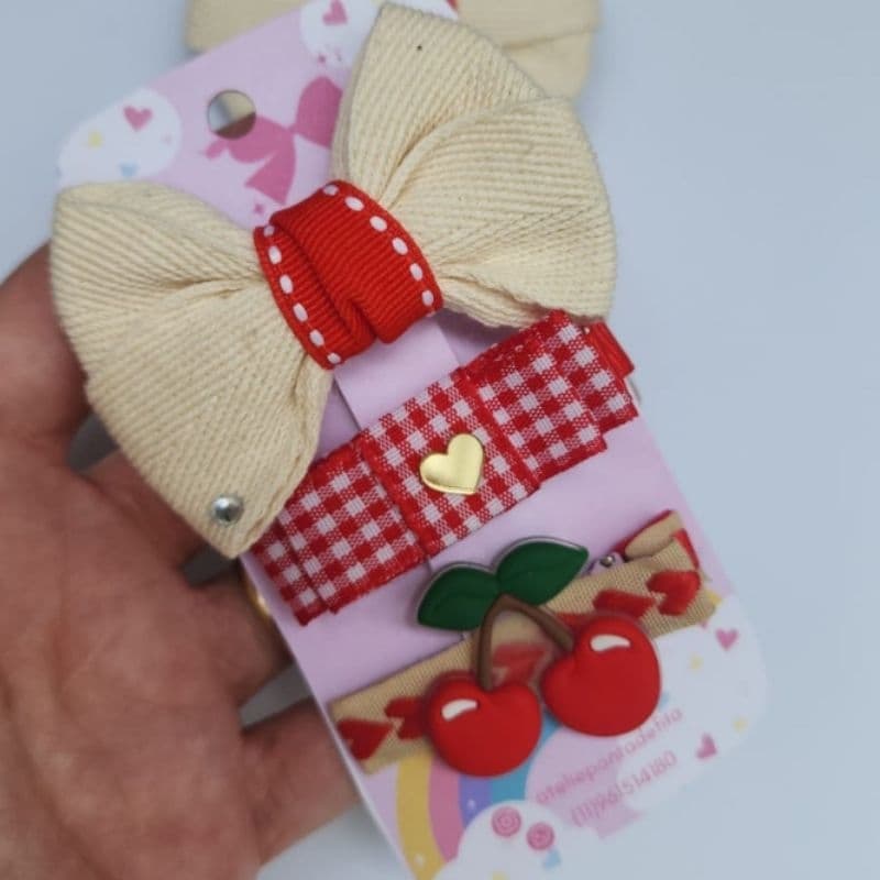 TRIO CLIPS HEAR|PRESILHAS BABY|ACESSÓRIOS DE CABELO INFANTIL