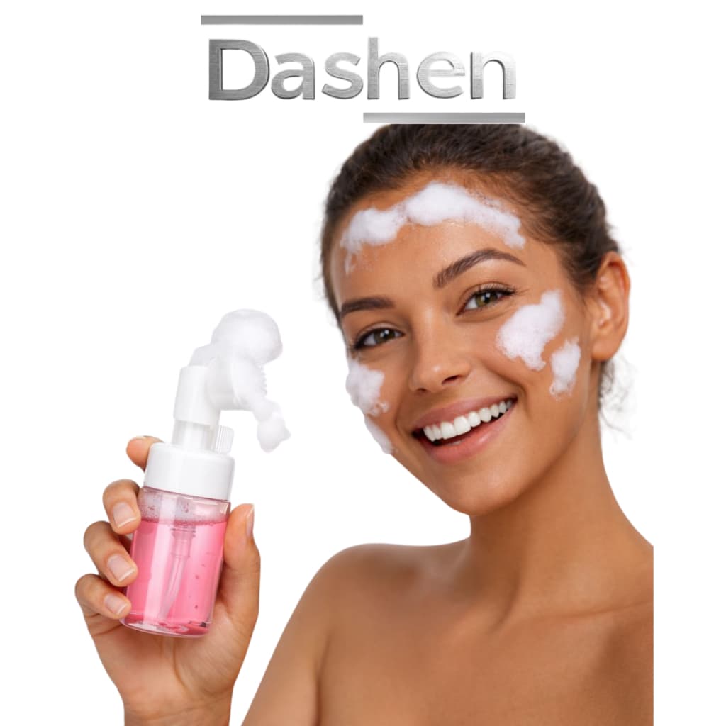 Frasco Espumador 150ml com Escova de Silicone Massageadora – Limpeza Facial Profunda