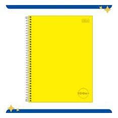 Caderno Tilibra Zoom+ Amarelo Capa Dura - 96 folhas - 1 Matéria