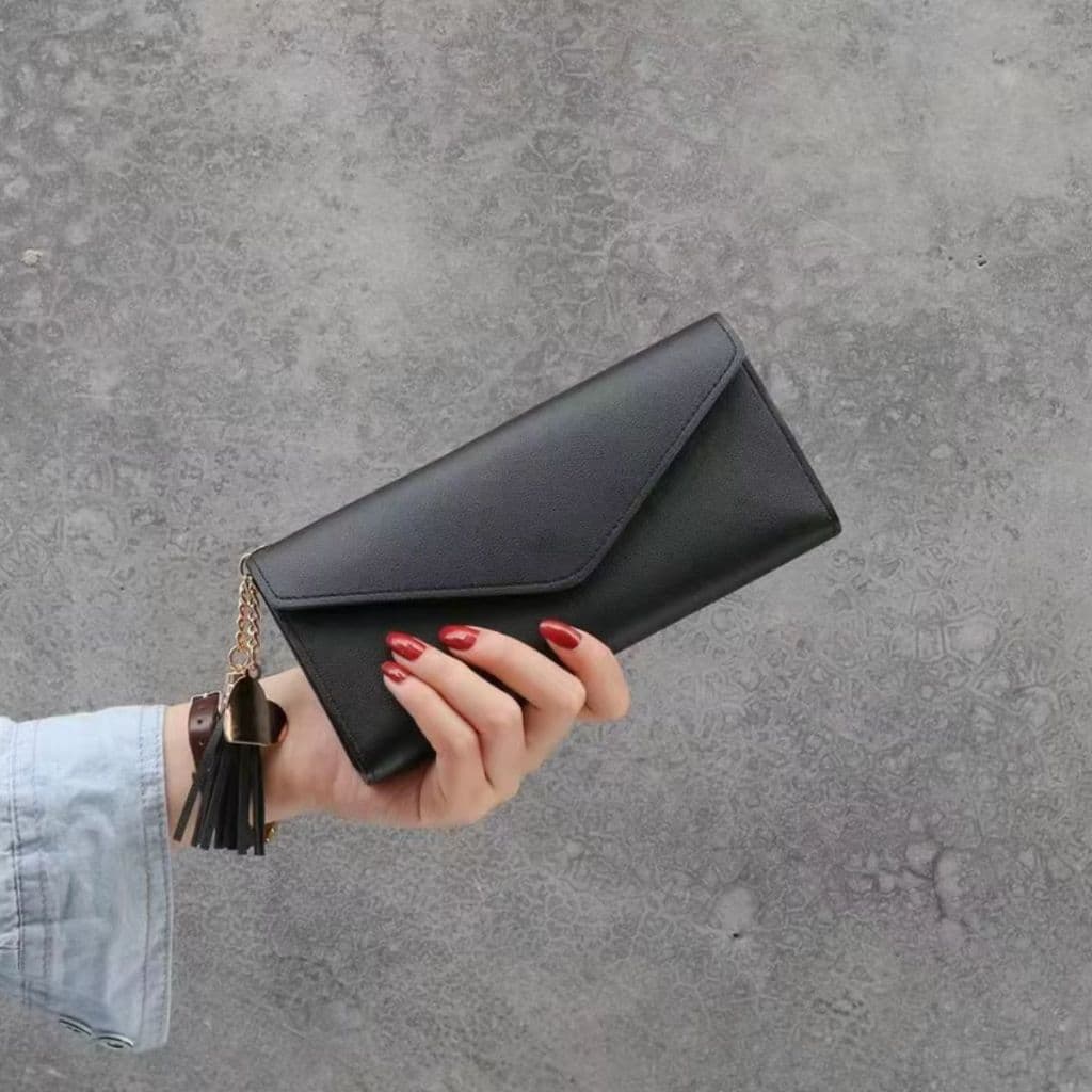 Carteira Grande Feminina Longa Porta Moedas Envelope Cartão Documentos Cnh Chaveiro Presente Mulher