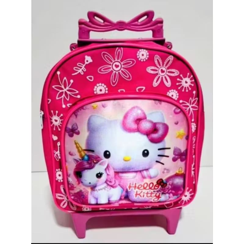 Mochila pré-escolar com rodinha de cilicone infantil con os disenhos mais variados.