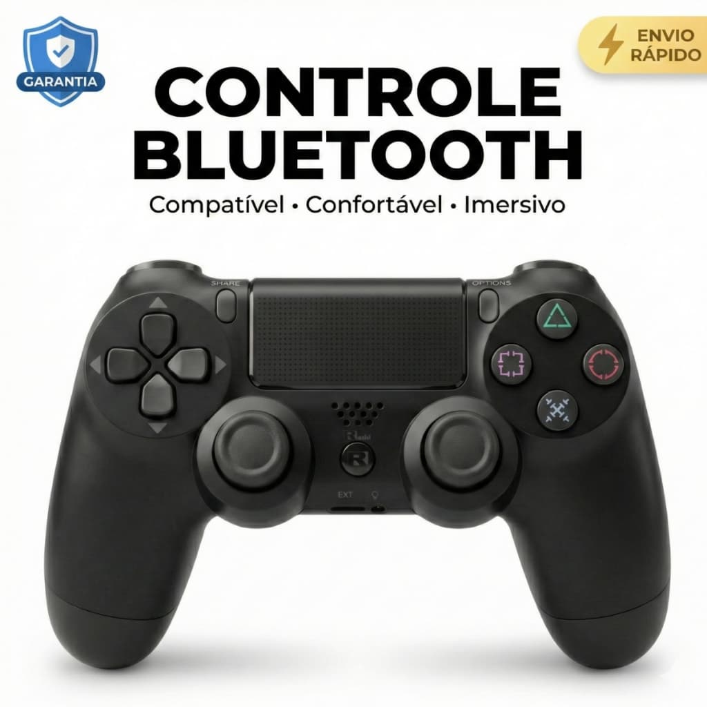 Controle Joystick Sem Fio REDD Para PS4 Smartv PC Android Tv Samsung LG Bluetooth