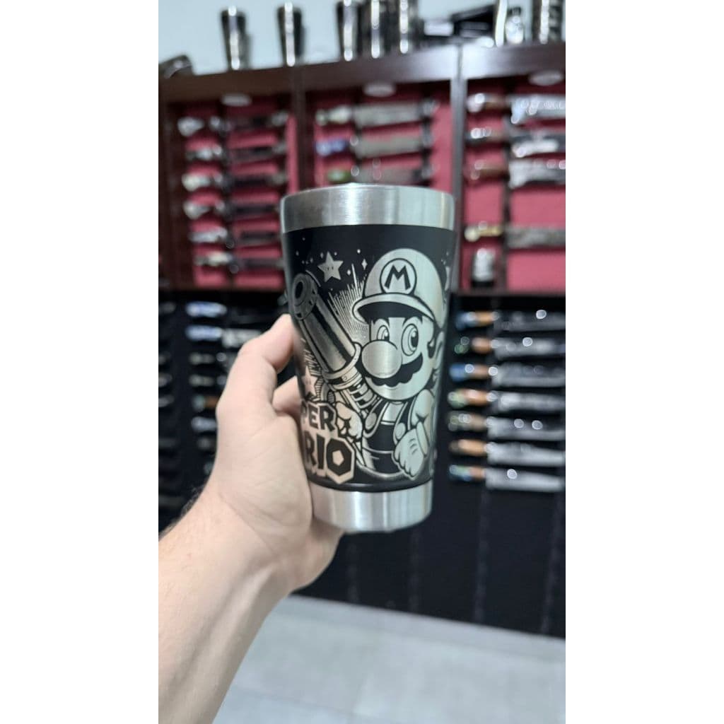 Copo Térmico Personalizado a Laser Mário Bros