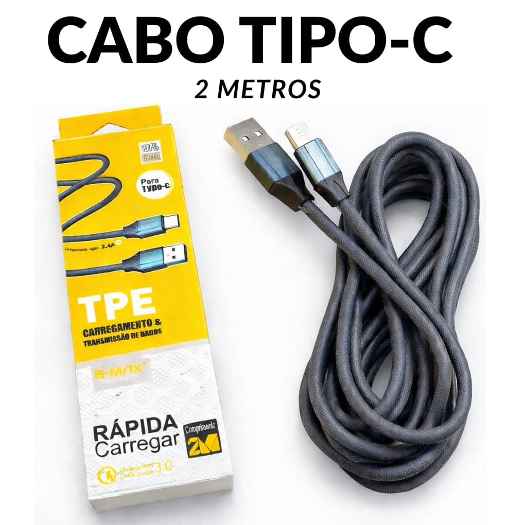 CABO TIPO C 2 METROS TURBO REFORÇADO