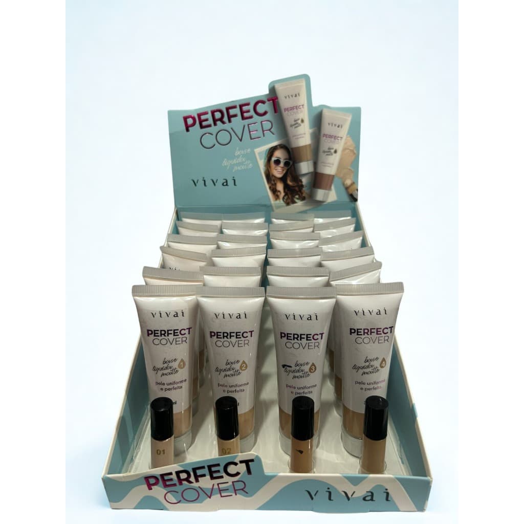 Base Líquida Perfect Cover Vivai Cobertura Média Acabamento Natural