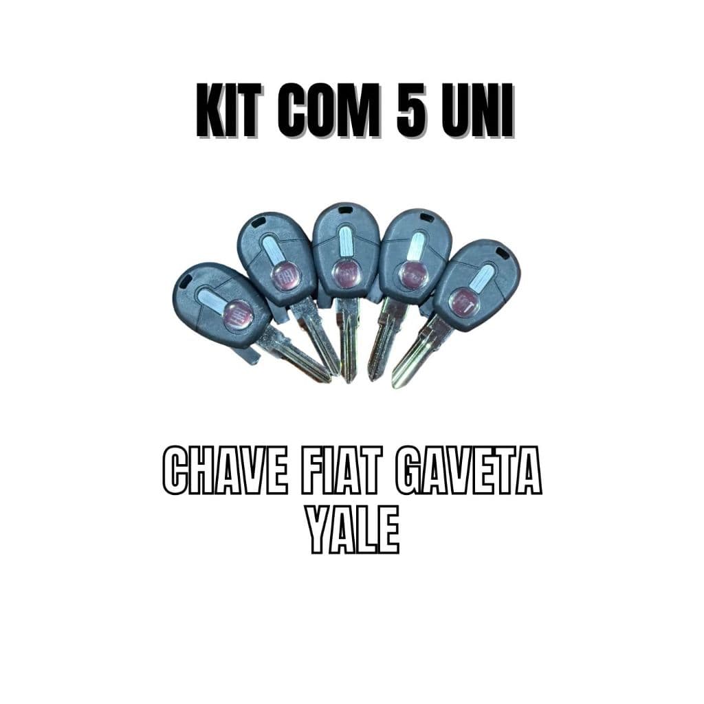 Chave Gaveta Fiat Yale/Chave Fiat/Kit 5 unidades/Palio Siena Uno
