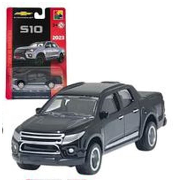Carrinho em Miniatura Chevrolet S10 Preta 1:64 CKS