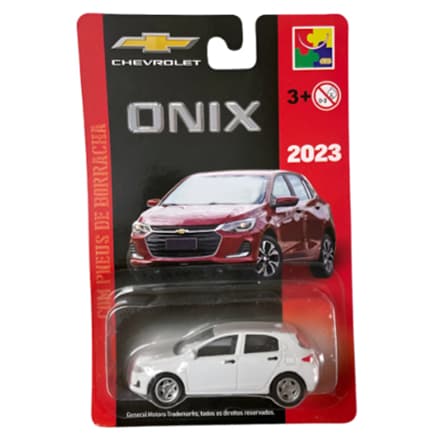 Carrinho de Metal Chevrolet Onix Branco 1:64 CKS