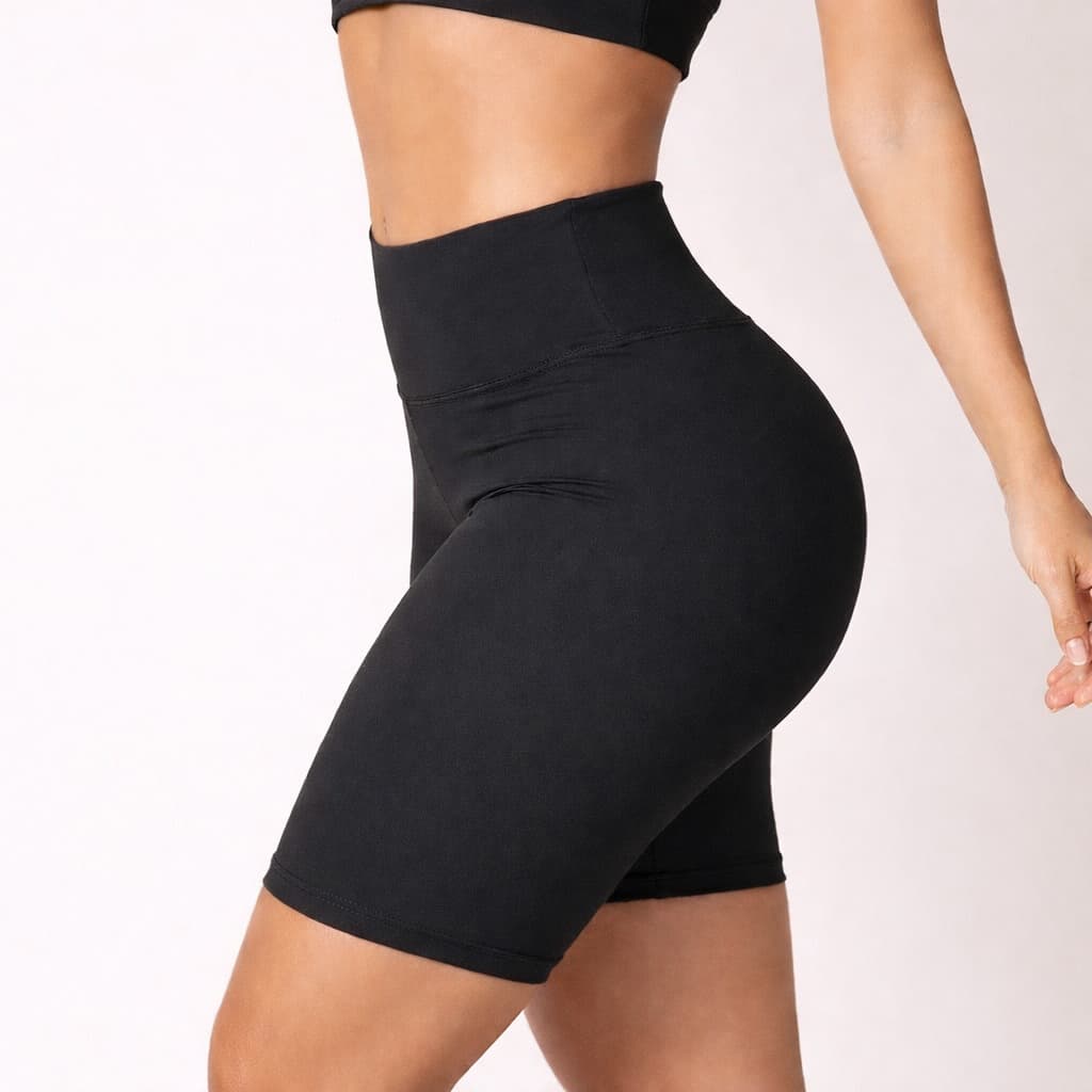 Bermuda ciclista feminina short fitness academia caminha suplex zero transparência