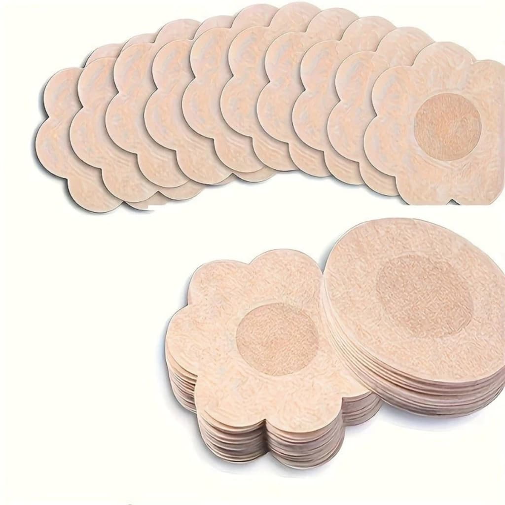 Kit Até 100 Tapa-Seios Invisível Adesivo 7,5cm – Protetor de Mamilos e Auréola Discreto Confortável