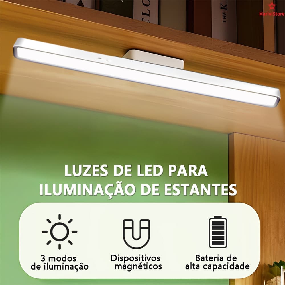 Luminária Magnética Para Mesa Sem Fio 24 Horas Recarregável 1800 Mah