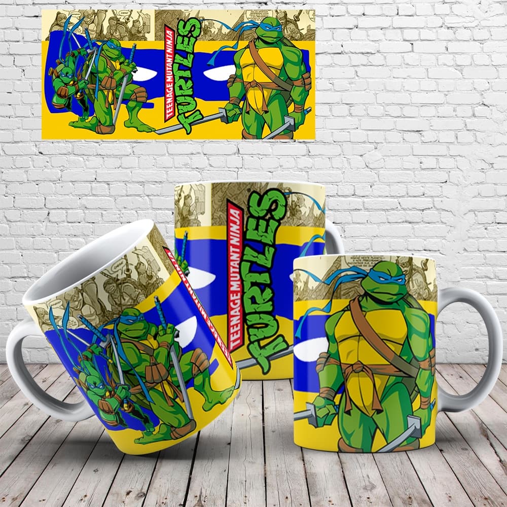 Caneca Tartarugas Ninjas Desenho