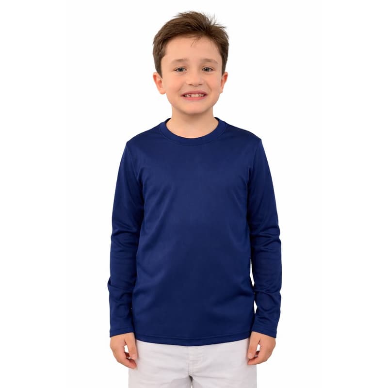 Camisa Infantil Proteção UV UPF 50+ Manga Longa Praia Piscina Secagem Rápida