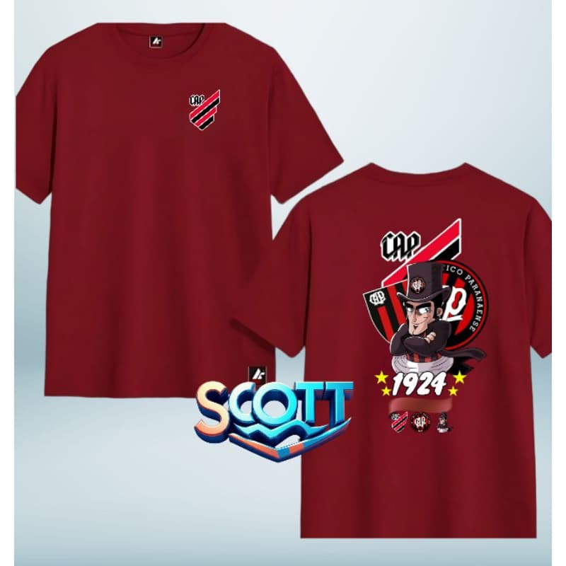 Camiseta torcedor Atlético paranaense básica 100% algodão