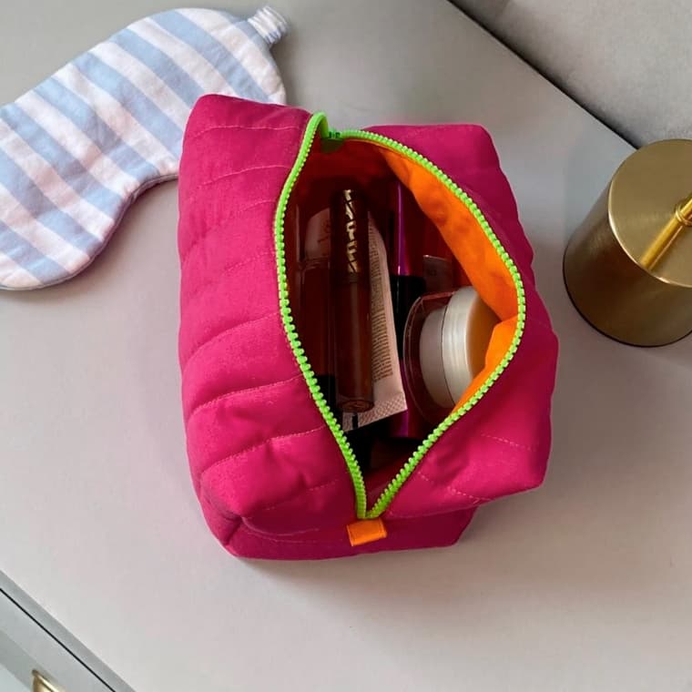 Necessaire Grande Feminina 100% Algodão – Alta Capacidade para Viagem e Organização