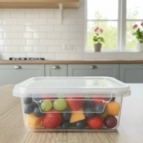 Kit 12 Potes Transparentes 800ml com Trava Lateral Reutilizáveis para Marmitas Organize Cozinha