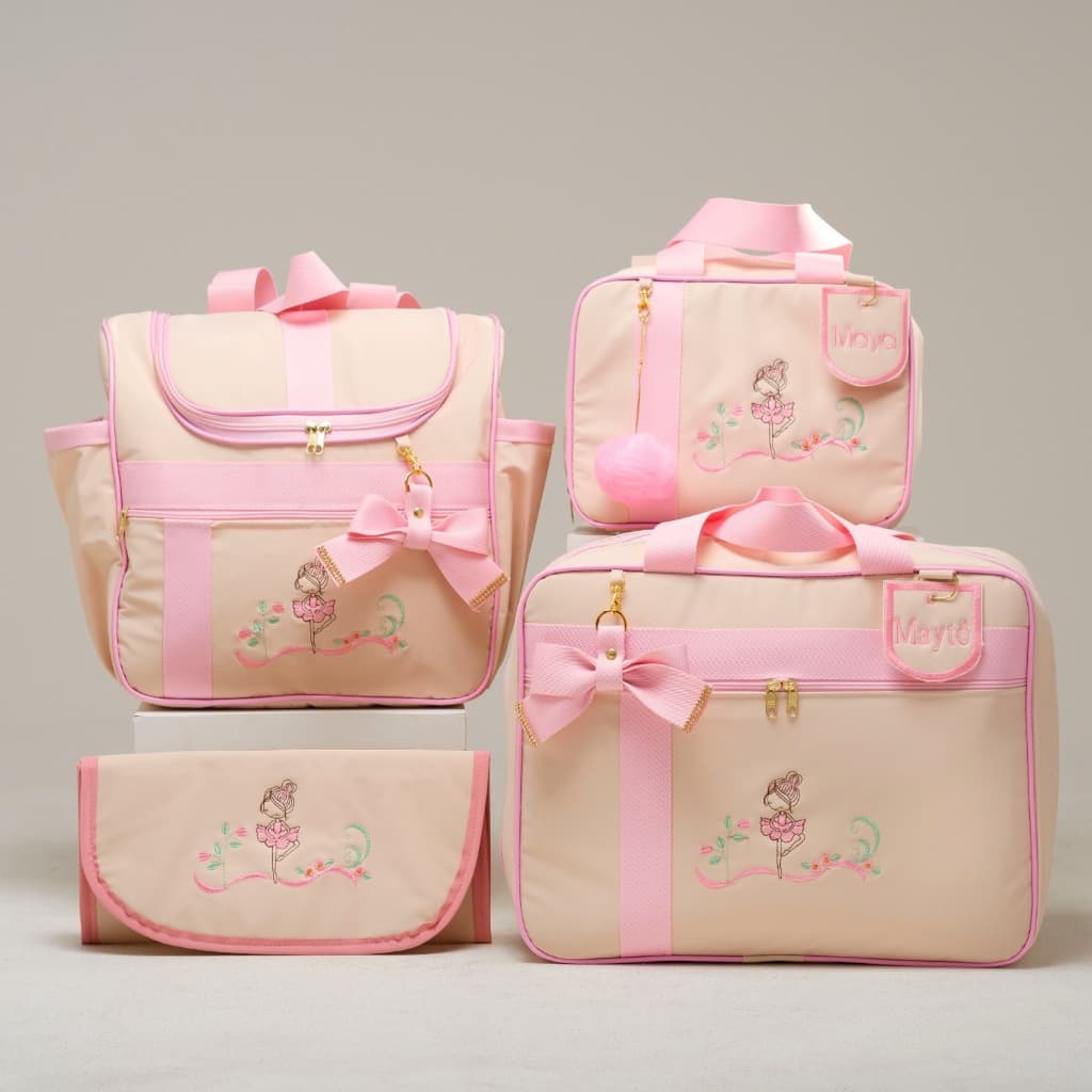 Bolsa Maternidade Personalizada Menina Bailarina Kit Bolsa Maternidade Personalizada
